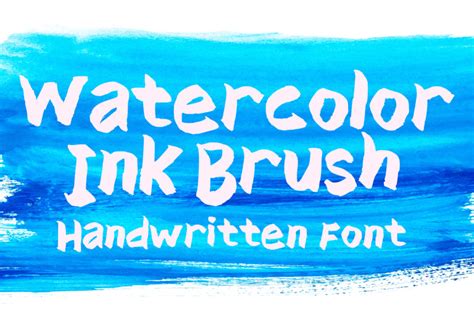 Watercolor Ink Brush Font Free Download - FreeFontDL