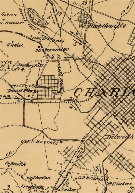 Mecklenburg County North Carolina 1911 Old Wall Map With - Etsy