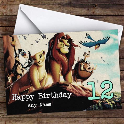 Personalised The Lion King Disney Children's Birthday Card - The Card Zoo