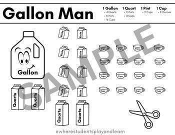 Gallon Bot Guy Gallon Man Printable by Where Students Play and Learn