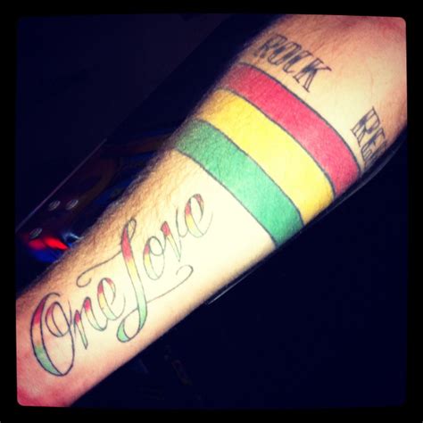 One Love.. Roots Rock Reggae.. Jamaican flag. | Rasta tattoo, Love tattoos, Small tattoos simple