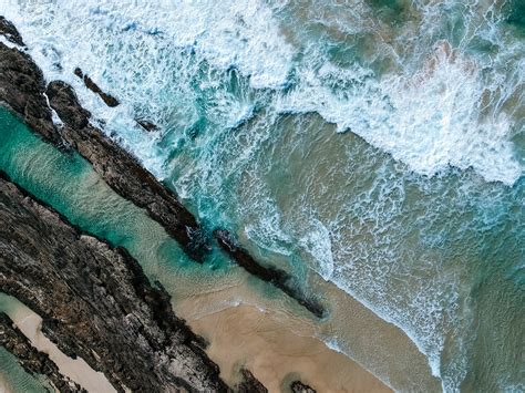 Aerial View of Ocean Wave · Free Stock Photo