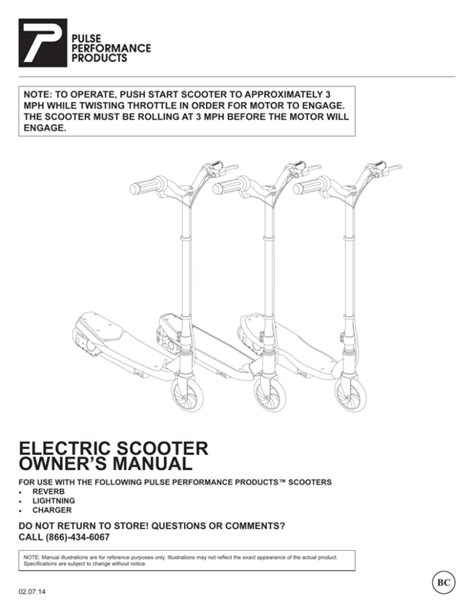 electric scooter owner's manual