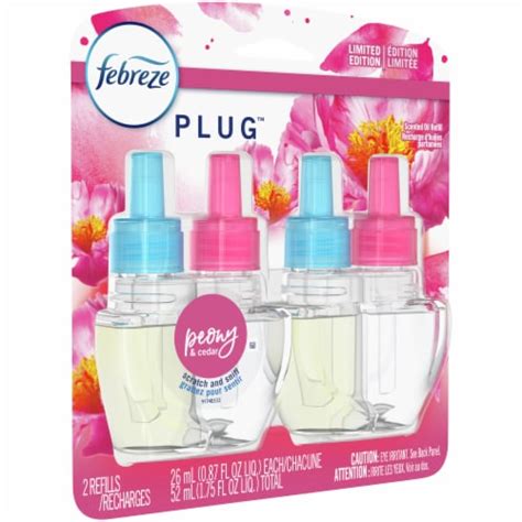 Febreze Plug Peony & Cedar Scented Oil Refills, 2 ct - Kroger