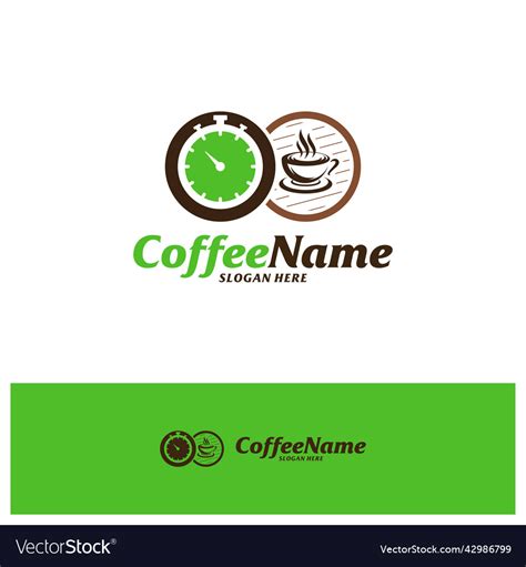 Coffee time logo design template logo Royalty Free Vector