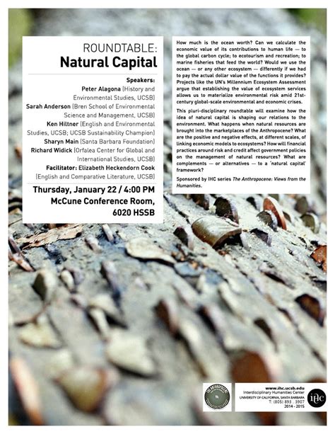 Natural Capital - Interdisciplinary Humanities Center UCSB