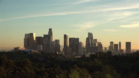 View of Downtown Los Angeles from the First Street Bridge Stock Video - Video of skyscrapers ...