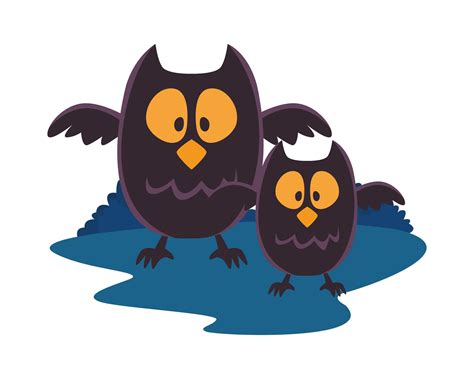 halloween owls isolated icon 1993919 Vector Art at Vecteezy