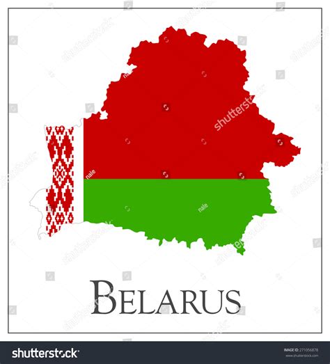 Vector Illustration Belarus Flag Map Stock Vector (Royalty Free) 271056878 | Shutterstock