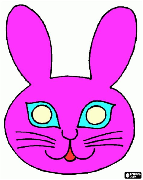 carnival bunny coloring page, printable carnival bunny