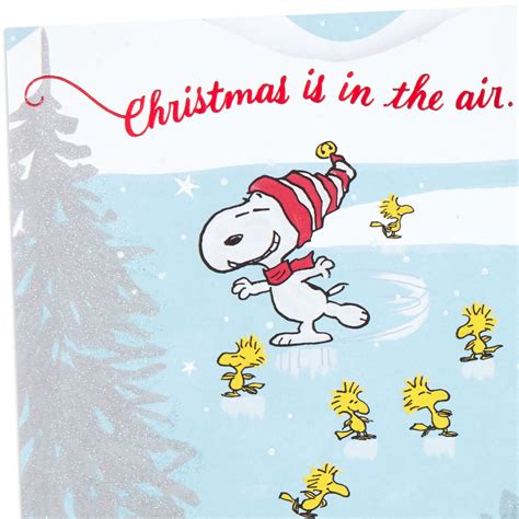 Peanuts® Snoopy Skating Thankful Thoughts of You Christmas Card ...