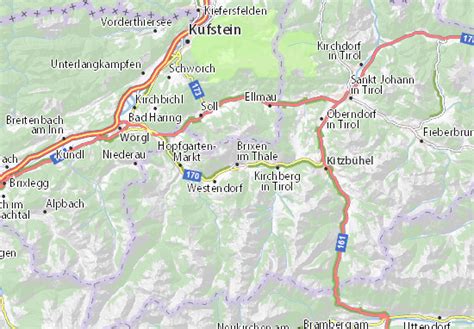 MICHELIN Brixen im Thale map - ViaMichelin