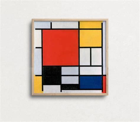 Piet Mondrian Art Print Square Abstract Wall Art Modern | Etsy