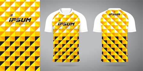 Premium Vector | Yellow jersey sport uniform shirt design template