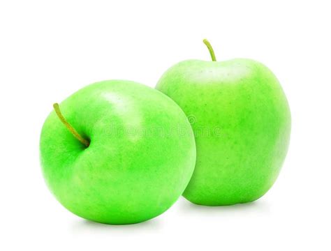 Two Fresh Green Ripe Apple. Stock Photo - Image of background, juicy: 73366956
