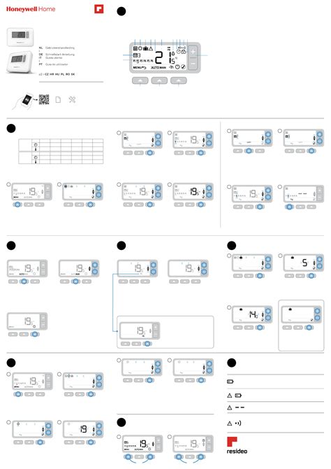 Honeywell T3 user manual (English - 4 pages)