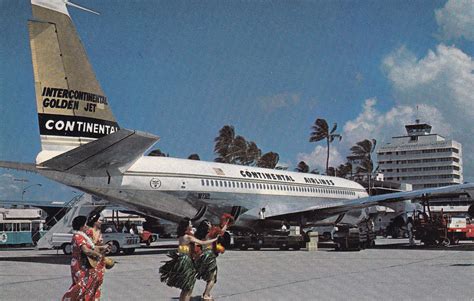 Vintage Postcard - Continental Airlines | Continental airlines, Vintage ...