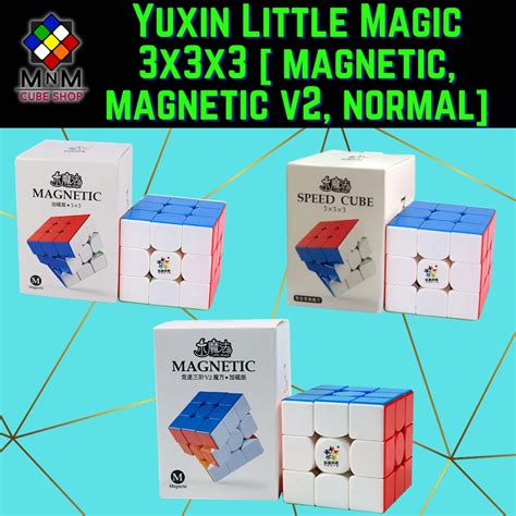 Magnetic v2 Yuxin 3x3x3 Little Magic / Non Magnetic Yuxin 3x3x3 Speed ...