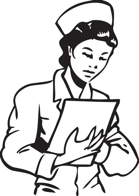 Illustration Of A Nurse With Clipboard. Royalty-Free Stock Image ...