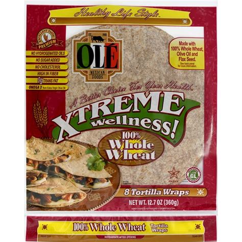 OLE Mexican Foods Xtreme Wellness Whole Wheat Tortillas, 8ct - Walmart ...