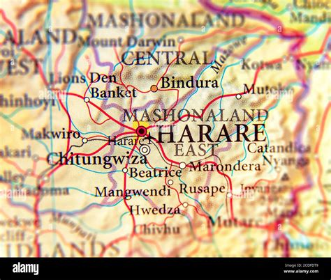 Map of harare hi-res stock photography and images - Alamy