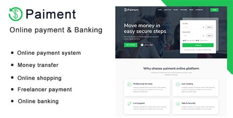 Paiment - Online Payment & Banking HTML Template by Rocks_theme ...