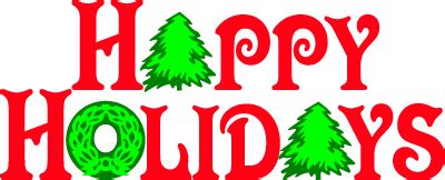 holiday clip art | Downloads : Clip Art : Christmas Clip Art : Happy Holidays Word Art | Happy ...