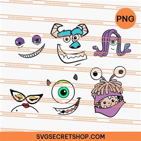 Monsters Inc Characters Face SVG, Monsters Inc SVG, Funny Movie SVG | SVG Secret Shop