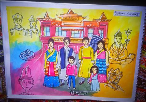 Sikkim culture | Art drawings simple, Easy drawings, Culture of sikkim ...