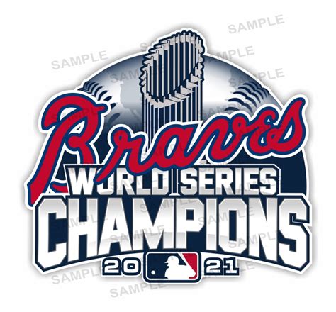 Atlanta Braves 2021 World Series Champions Precision Cut Decal