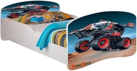 Monster Truck Twin Platform Car Bed Frame for Children, Boys, Girls ...