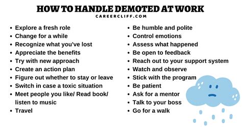 16 Steps On How To Handle Demoted At Work - CareerCliff