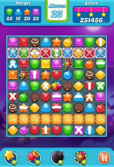 Candy Match 3 Game - All Assets #Ad #Match, #ad, #Candy, #Assets, #Game ...