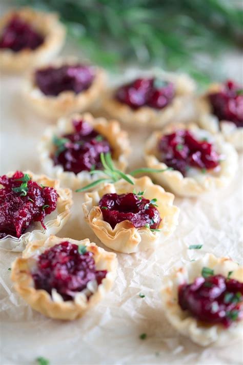 Cranberry Brie Phyllo Cups | Easy appetizer recipes, Appetizers easy, Phyllo cups