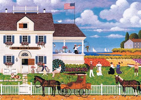 Amazon.com: Buffalo Games Charles Wysocki: Tea By the Sea - 300 Piece ...