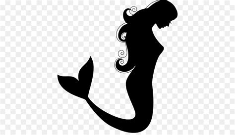 Ariel Mermaid Silhouette Illustration - Mermaid silhouette vector illustration png download ...