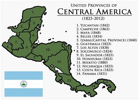 United Provinces of Central America | Geography map, Alternate history ...