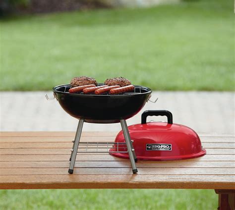 BBQ Pro 14" Tabletop Charcoal Grill - Red