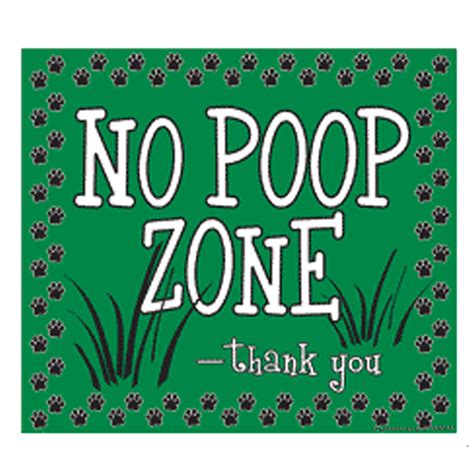 No Poop Zone Yard Sign - Green at BaxterBoo