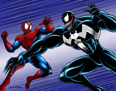 Spider-Man vs Venom Commission by Mystic-Forces on DeviantArt