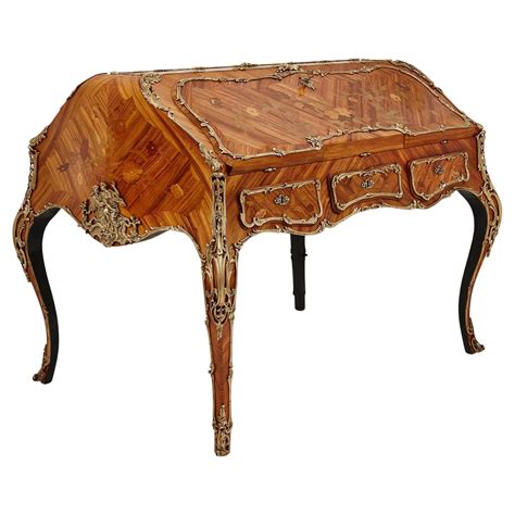 Antique English Gilt Bronze and Marquetry Desk by Donald Ross For Sale ...