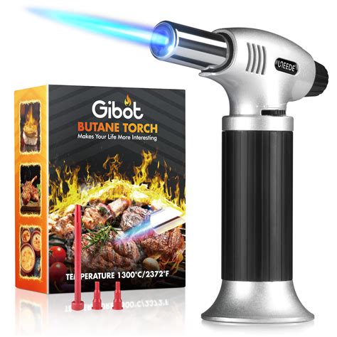 Buy JX0040 Blow Lighter Kitchen Culinary Chef Cooking Torch Refillable Adjust Creme, Brulee, BBQ ...