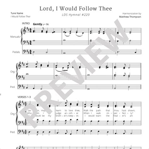 #220 Lord, I Would Follow Thee - Hymn Harmonizations