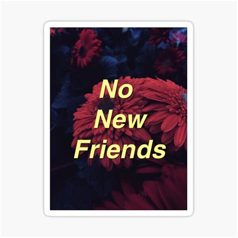 "No new friends " Sticker by Gick-Drayson | Redbubble