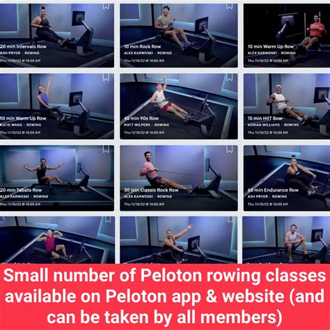 Small number of Peloton rowing classes available on Peloton app & website (and can be taken by ...