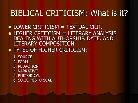 PPT - THE JESUS SEMINAR AND HIGHER CRITICISM PowerPoint Presentation, free download - ID:3733982