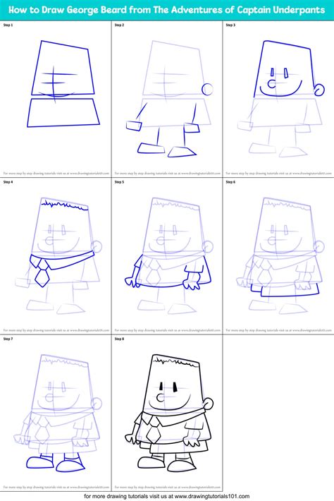 How to Draw George Beard from The Adventures of Captain Underpants (The ...