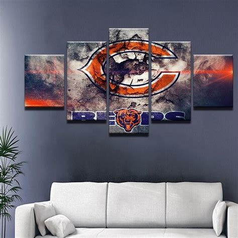 Chicago Bears 5 – Sport 5 Panel Canvas Art Wall Decor – Canvas Storm