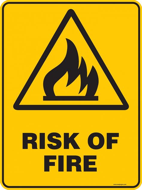 Warning Sign - RISK OF FIRE - Property Signs