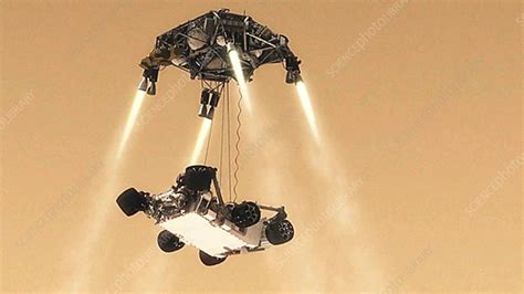 Mars Curiosity landing procedure - Stock Video Clip - K003/3820 - Science Photo Library